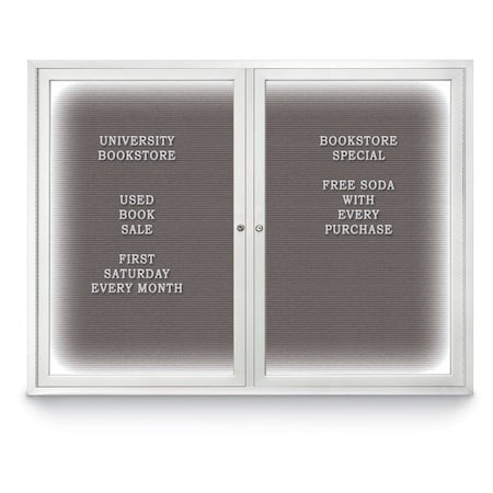 United Visual Products Indoor Enclosed Combo Board, 42"x32", Black Frame/Burgundy & Black UVCB4232B-BURGUN-BLACK